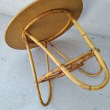Rattan round coffee table