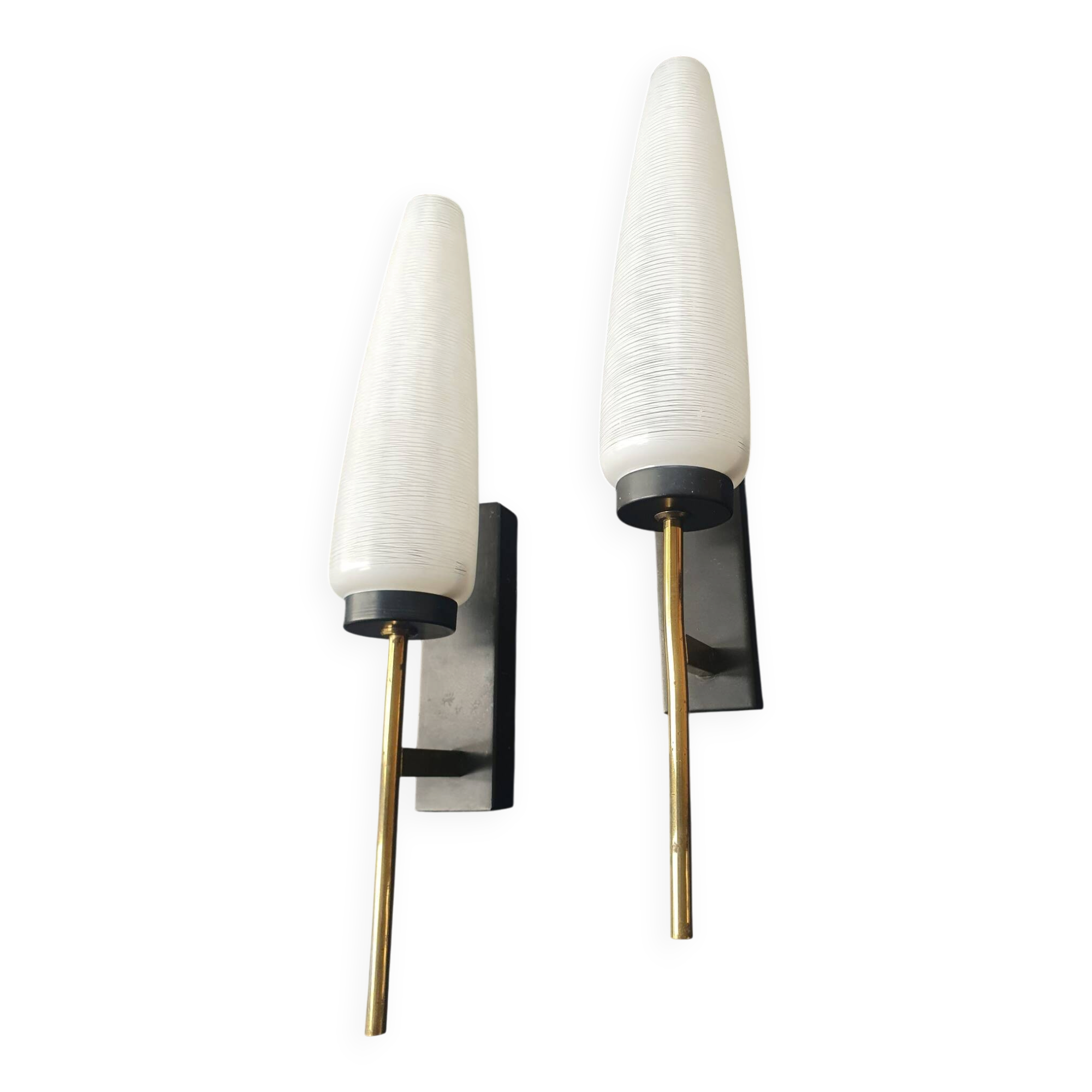 Pair of Lunel wall sconces from the 1950s.