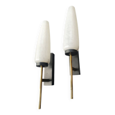 Pair of Lunel wall sconces from the 1950s.