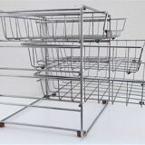 Chrome steel mail sorter, 70s design