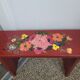 Bench with flowery decorations