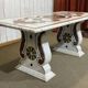Italian marble dining table - 1970s craftsmanship