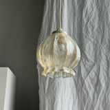 Suspension vintage en verre soufflé