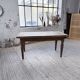 Solid oak farmhouse table with integrated extensions 1950