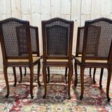 Set of 6 Louis XV style cane chairs