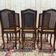 Suite de 6 chaises de style Louis XV en cannage