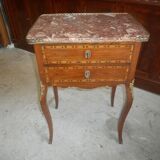 Bedside Louis XVI marqueterie with on 19th siecle