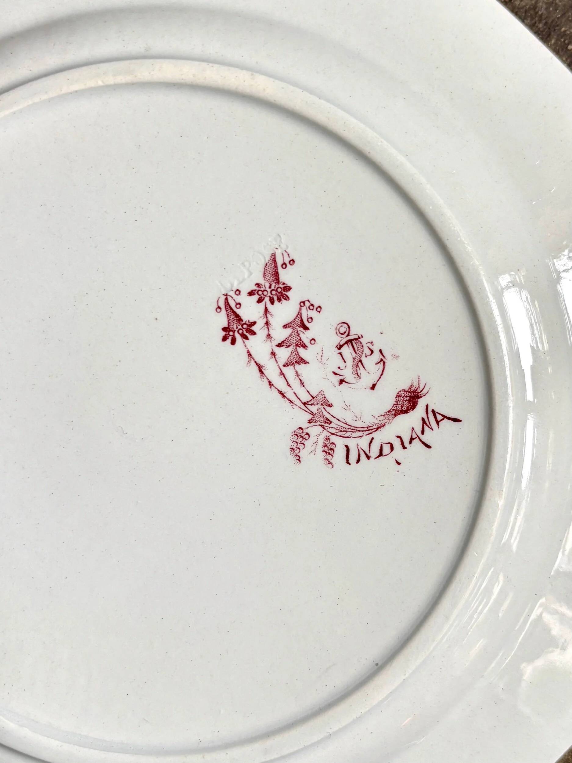 Clay cake plate Clairefontaine, "Indiana" service