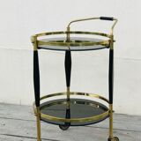 Trolley bar in vintage brass 60