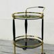Trolley bar in vintage brass 60