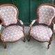 Paire de fauteuils louis philippe en noyer