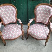 Paire de fauteuils louis philippe en noyer