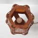Lampe vintage 1960 bois & rotin