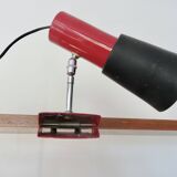 Italian clamp wall lamp with double chrome ball joint 1970