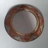 Vintage brass mirror 16x16cm