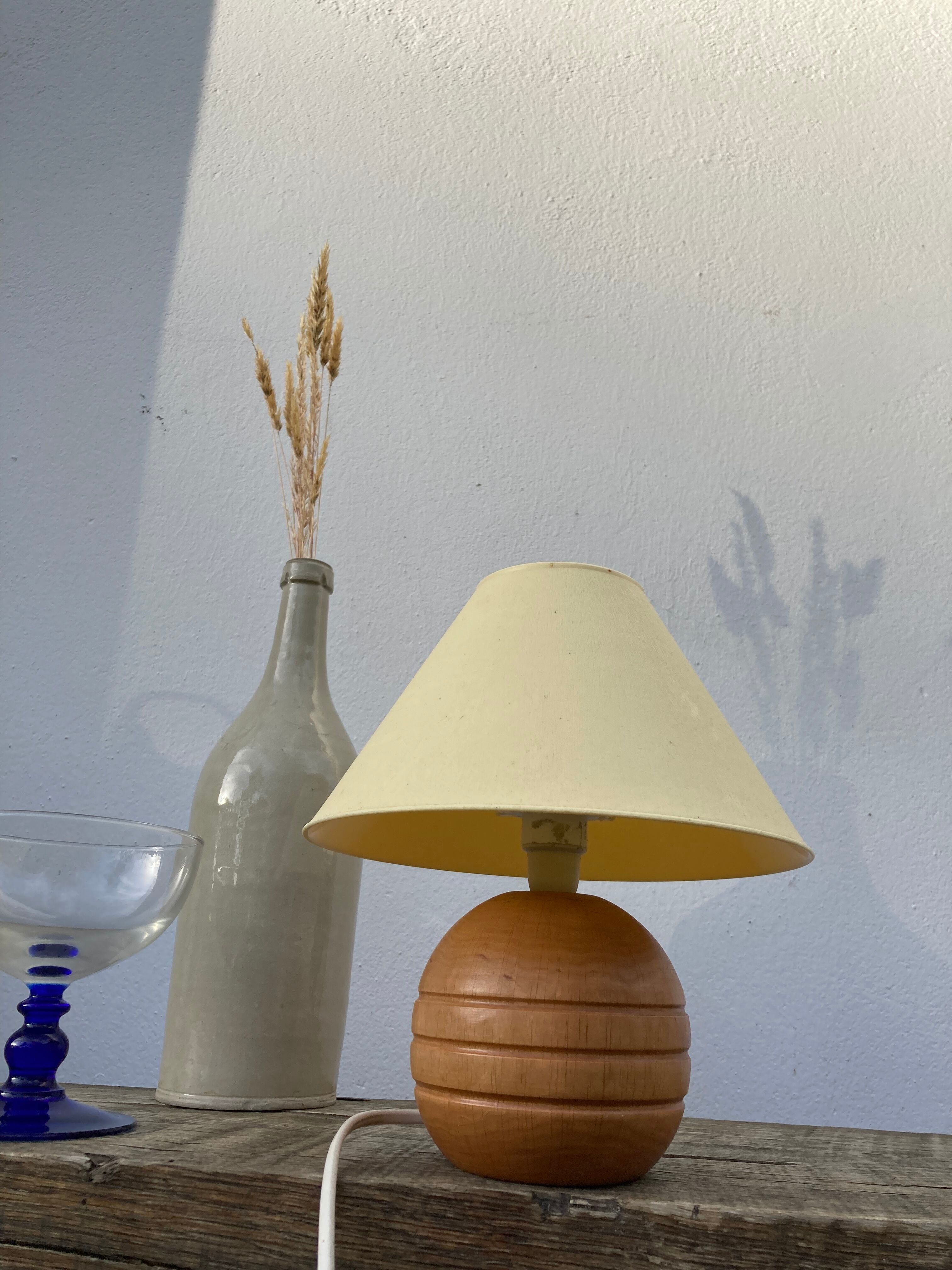 Wooden ball lamp 80s