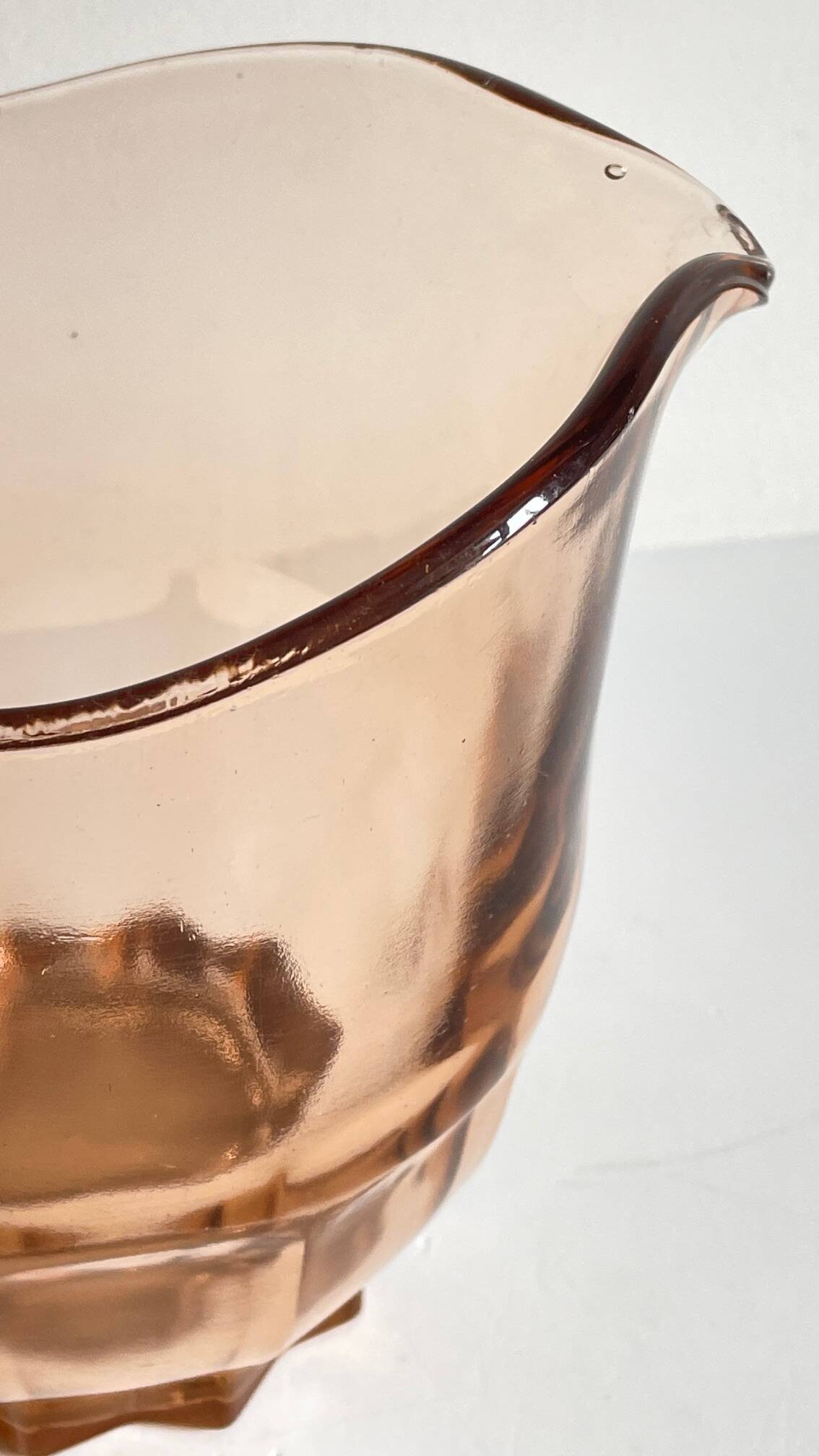 Vintage amber-pink glass pitcher 1 liter