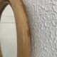 Vintage mirror 1960 apple rattan wicker bamboo - 33 x 35 cm