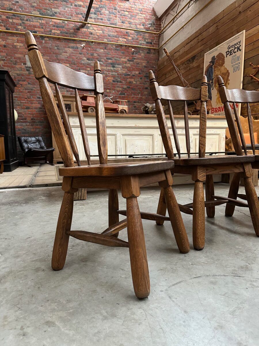 Set of 4 brutalist chairs