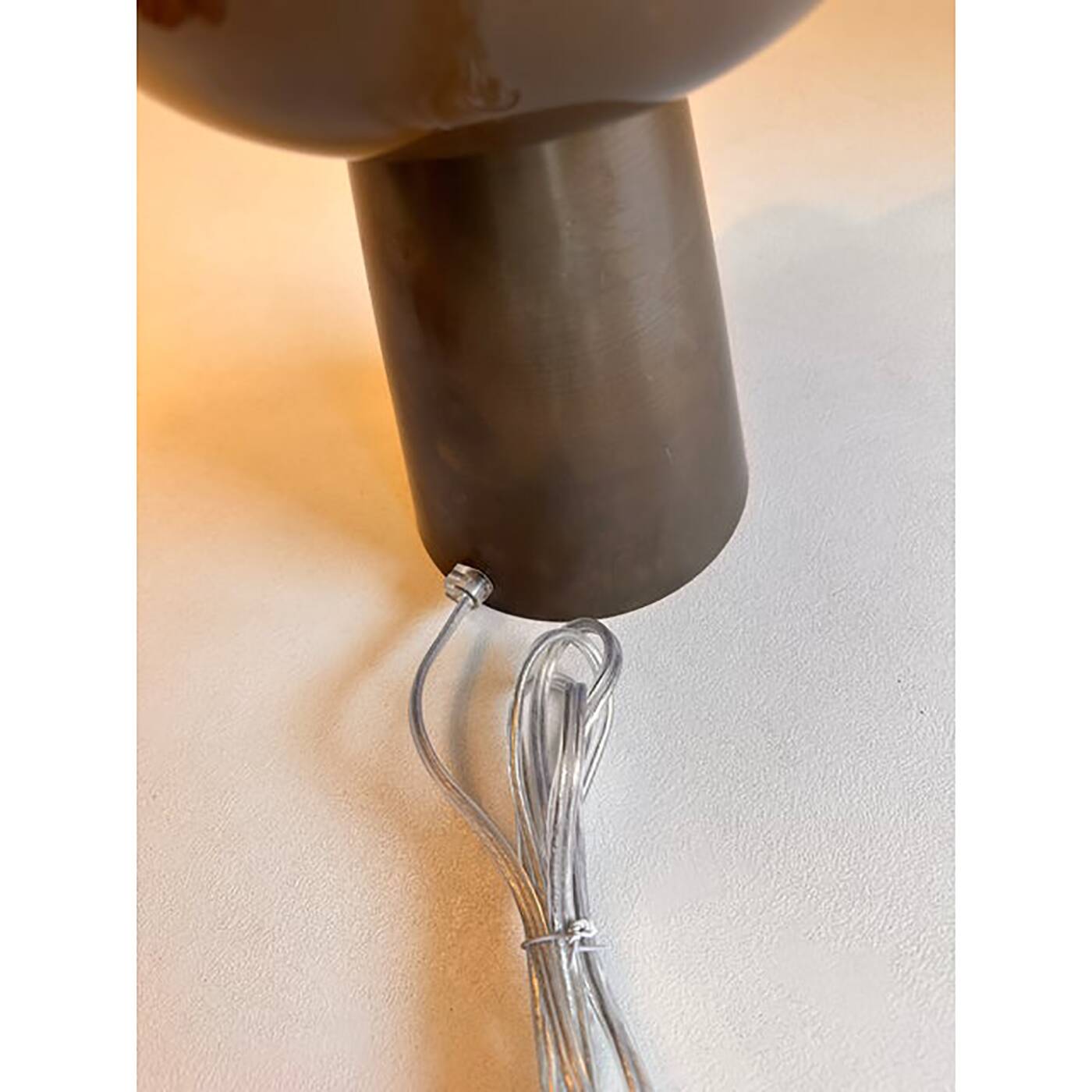 Contemporary Milky-Beige Murano Style Glass Table Lamp