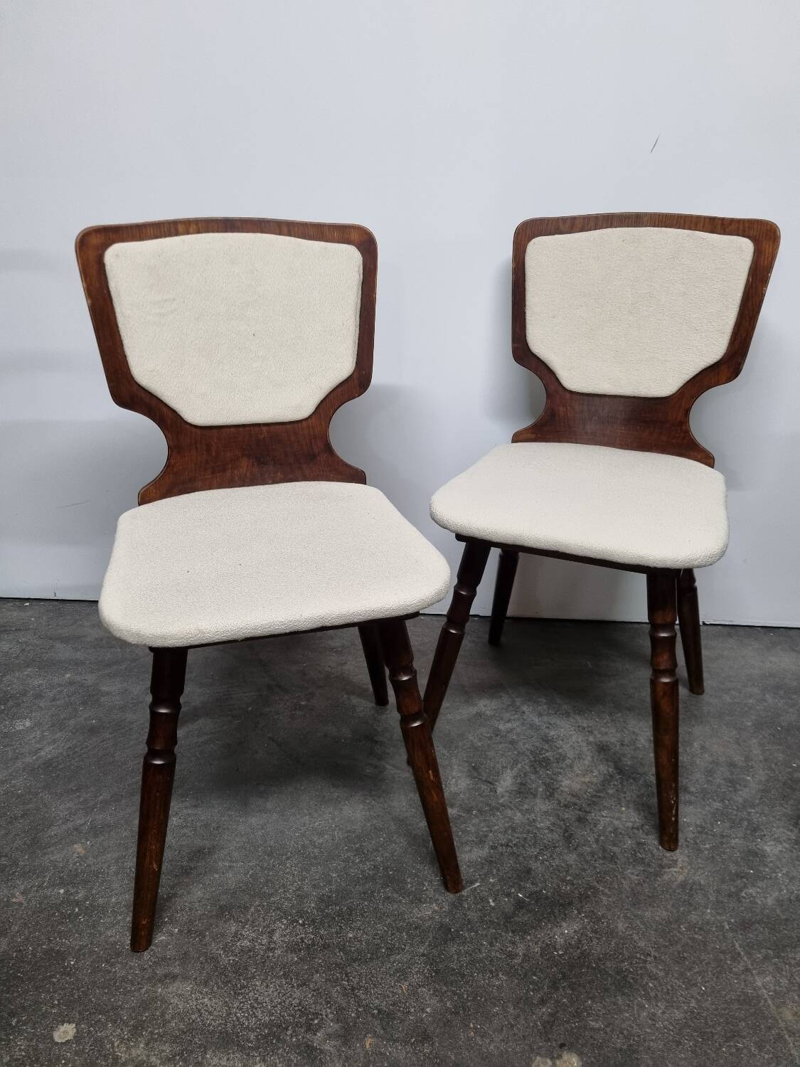 Pair of vintage wooden chairs