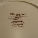 Service of 6 dessert plates in Villeroy porcelain and Boch model Basket