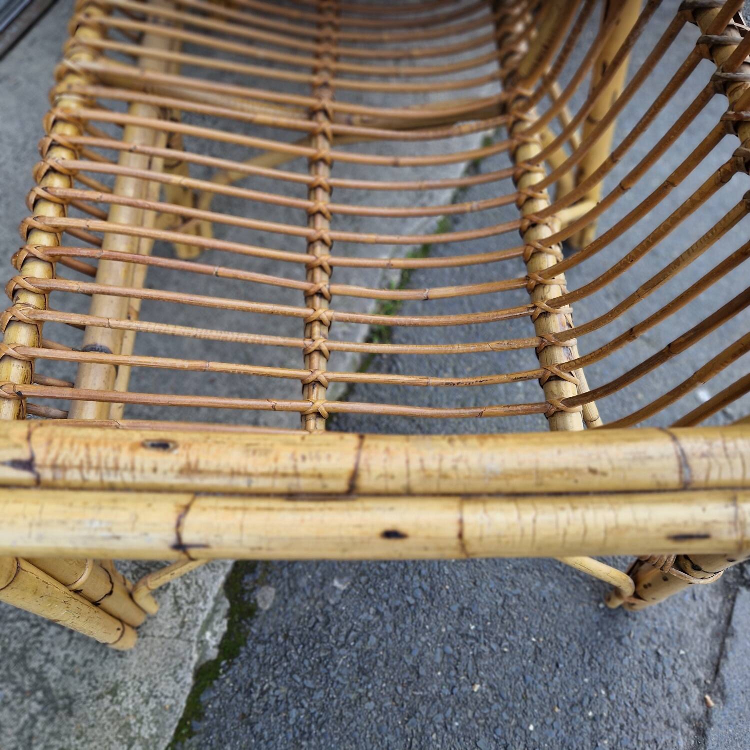 Rattan and bamboo sofa Dal Vera