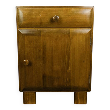 Art Deco bedside table in wood, 1940s/50s