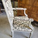 Armchair Louis XVl gray of the XlX th siecle