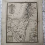 Large atlas map 1834 palestine & arabia petree by andriveau-goujon, history of the hebrews, plan