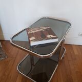 Metal and glass coffee table