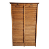 Meuble classeur ancien à rideaux – Années 1920/30 – Hêtre