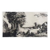 Etienne LODÉHO, Landscape with figure, 1988. Aquatint signed in pencil