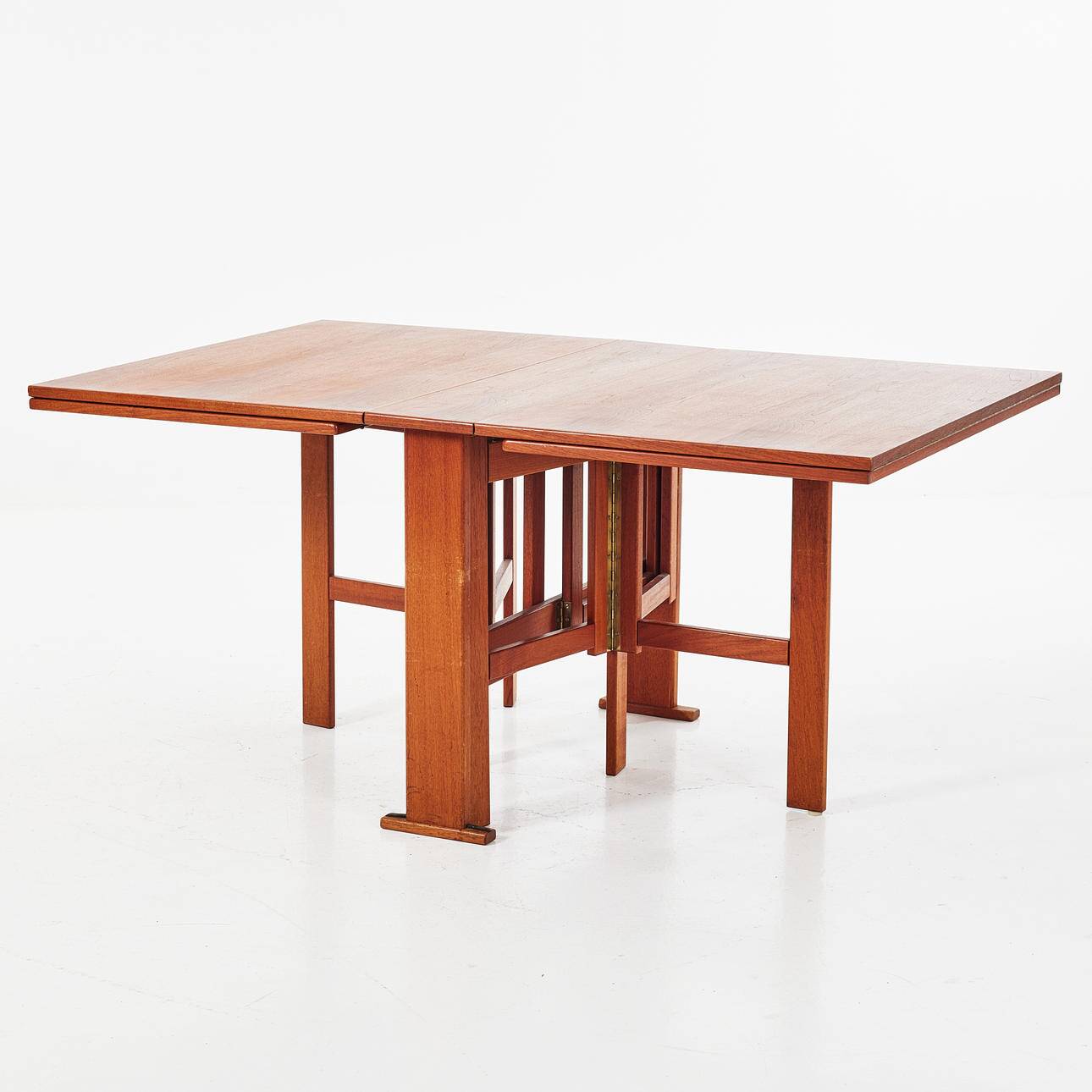 Swedish "Gate Leg" modular and folding table for 4 to 14 people (2.8m long) in teak by Göran Strand & Eriksson for Lelångs Mobelfabrik (Vintage 60s)