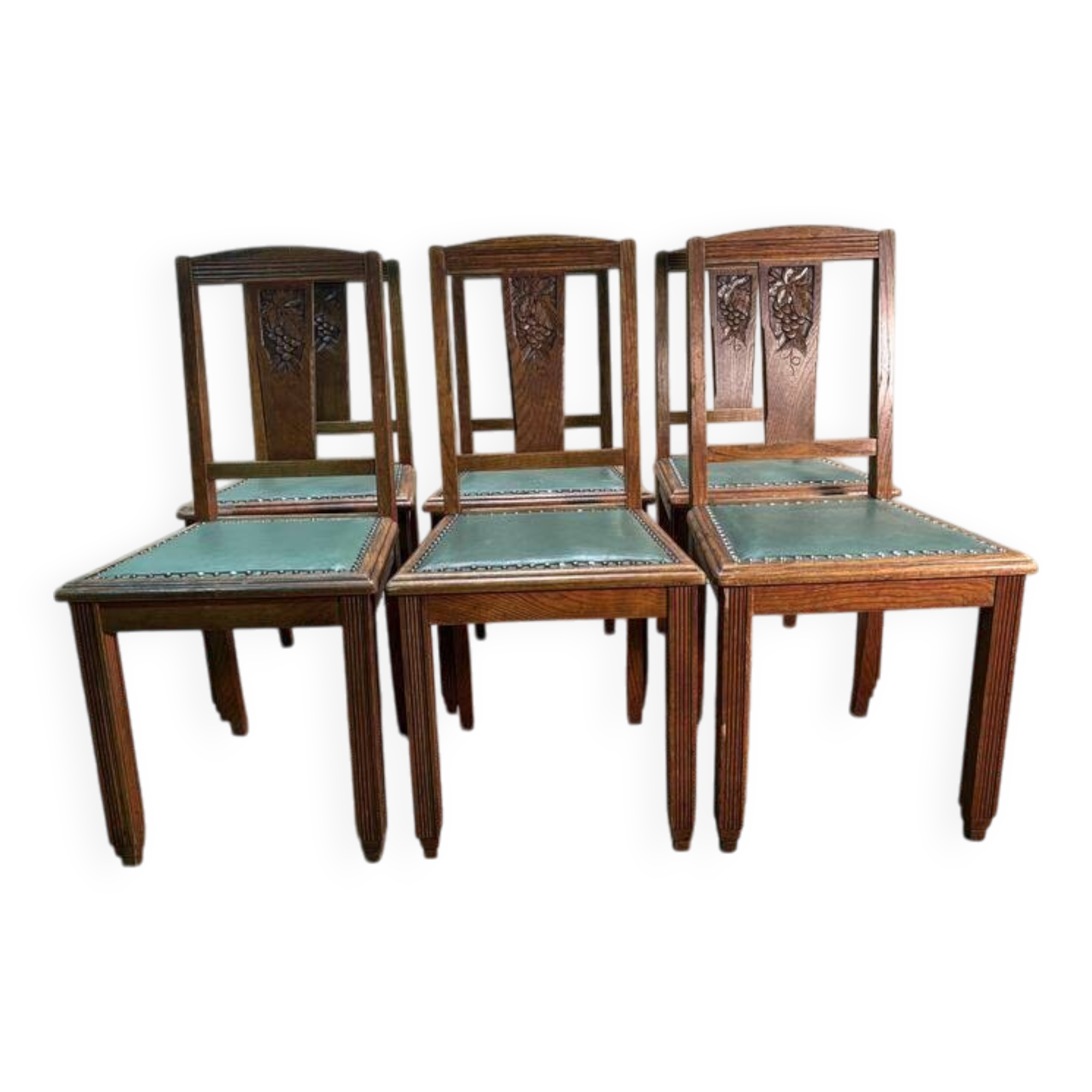 Set of 6 art deco chairs
