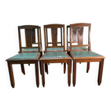 Set of 6 art deco chairs