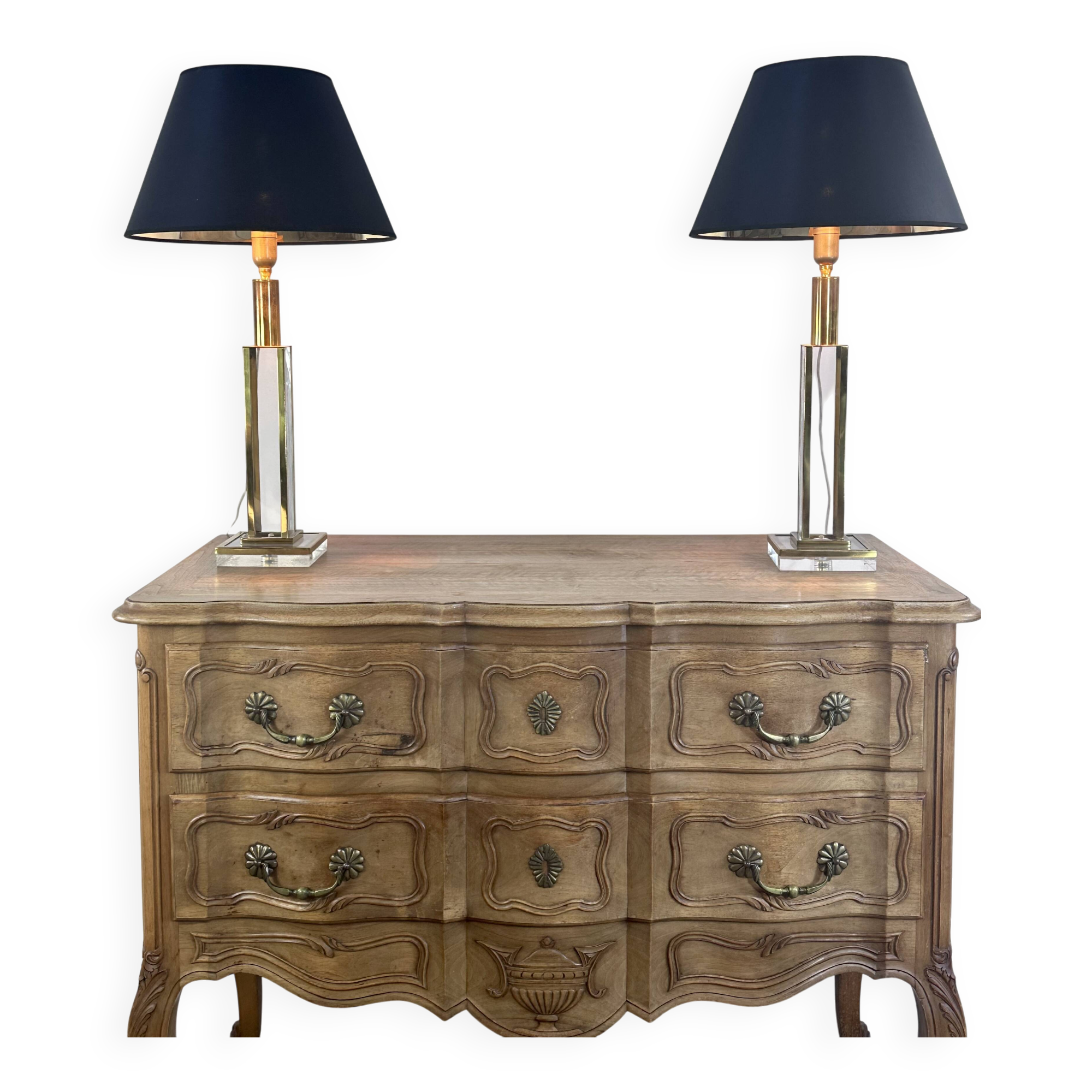 Lampes (la paire) italienne Hollywood regency 1970
