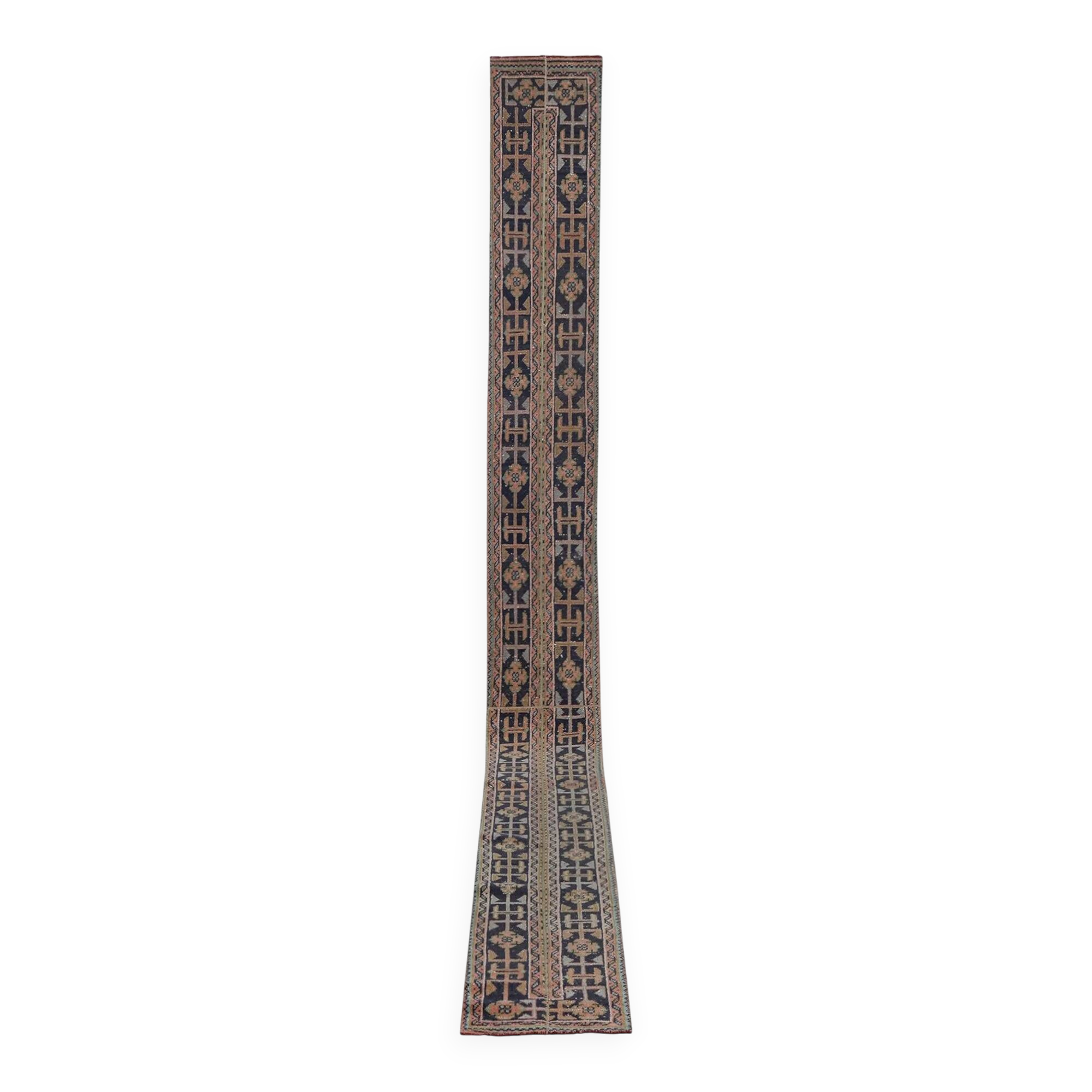 Vintage Turkish hallway rug 50x605 cm