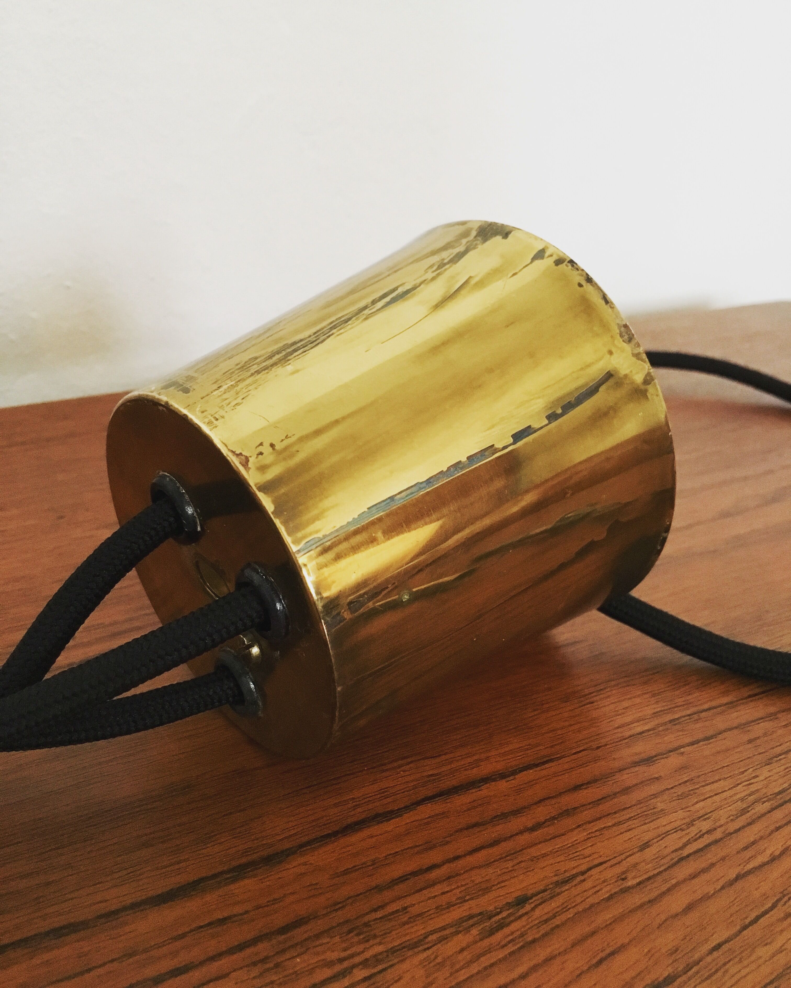 Mid Century Modern Fusijama brass pendant lamp by Th. Valentier
