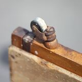 Folding wooden baby park on wheels, vintage park