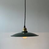 Old green enamel pendant 24.5 cm