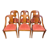 6 chaises gondoles de style Empire