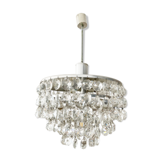 Crystal grapevine waterfall chandelier from the 70s