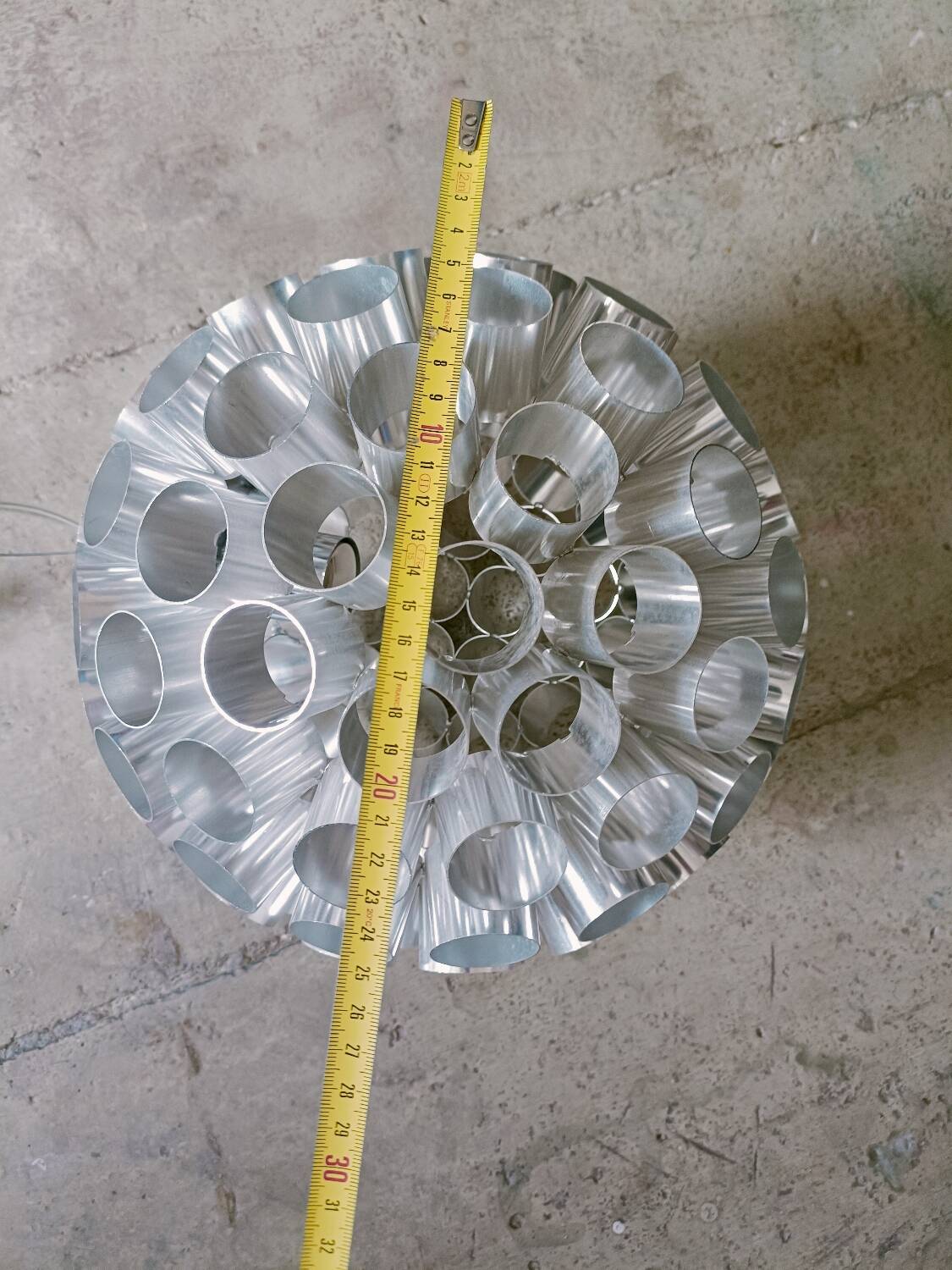 Space Age aluminium lamp