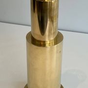 Pair of modernist brass lamps
