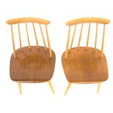 Set of 2 Scandinavian chairs "Fanett" by Ilmari Tapiovaara, Sweden, 1960