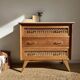 vintage rattan chest of drawers