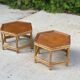2 vintage bamboo coffee tables