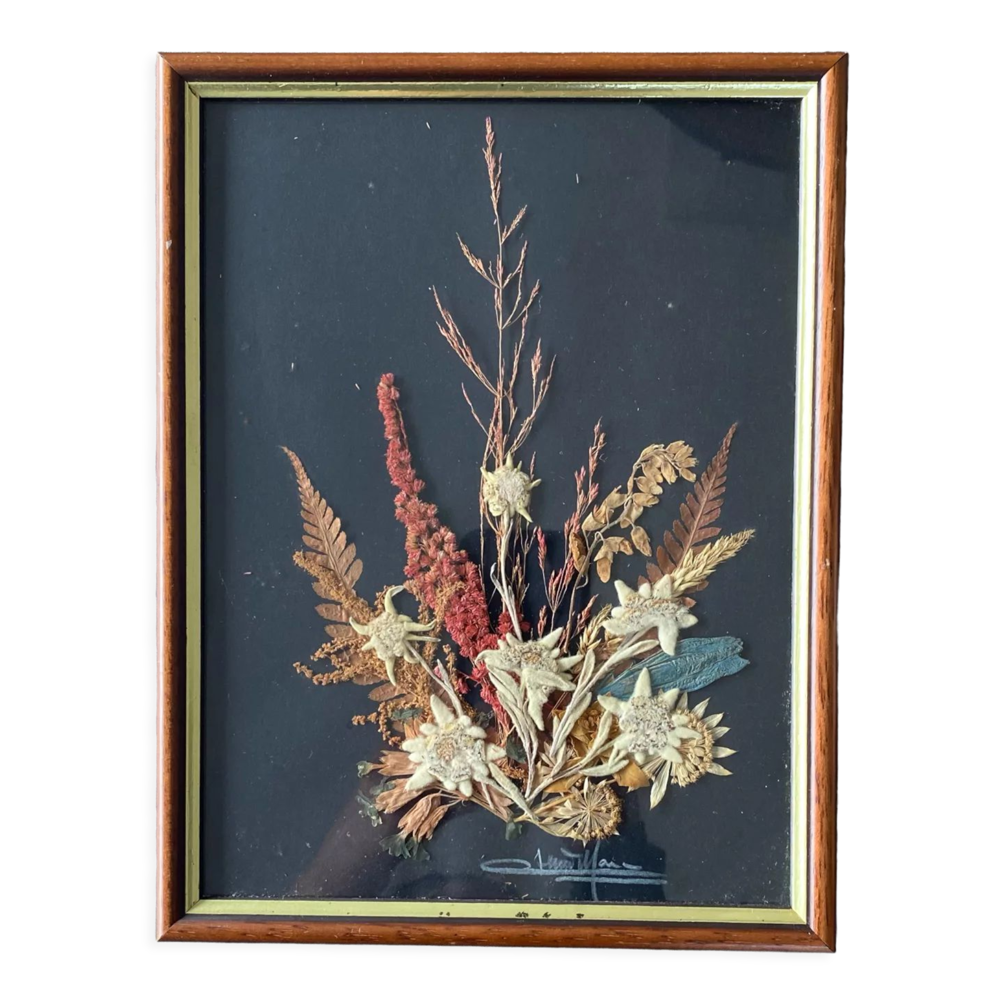 Dried flowers frame