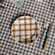La Redoute x Selency set of 4 dessert plates Brown tablecloth